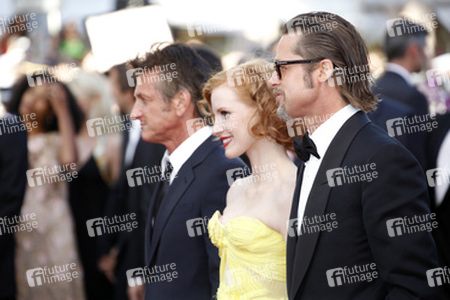 Sean Penn, Jessica Chastain, Brad Pitt