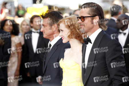 Sean Penn, Jessica Chastain, Brad Pitt