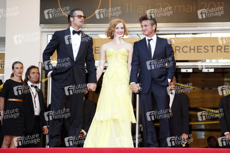 Brad Pitt, Jessica Chastain, Sean Penn