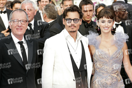 Geoffrey Rush, Johnny Depp, Penélope Cruz
