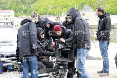 Carl Stück mit Kamerateam