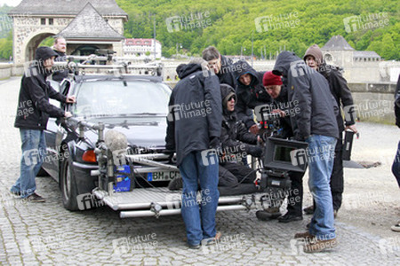 Carl Stück mit Kamerateam