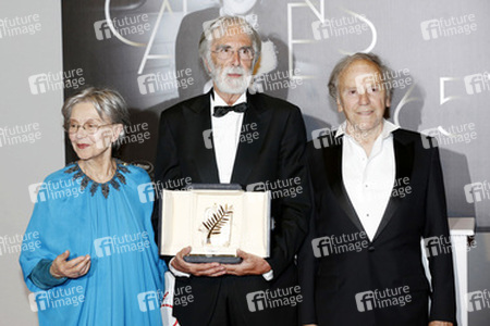Emmanuelle Riva, Michael Haneke, Jean-Louis Trintignant