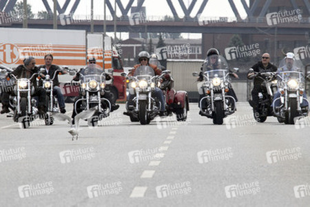 Oliver Hörner, Eddy Kante und Biker-Kollegen