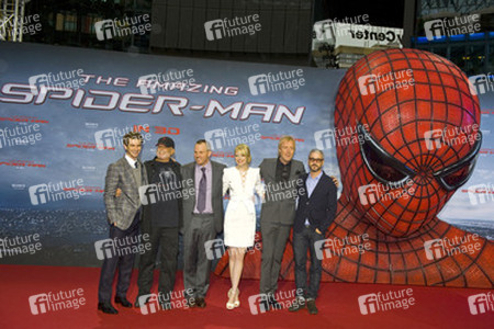Andrew Garfield, Avi Arad, Marc Webb, Emma Stone, Rhys Ifans, Matt Tolmach