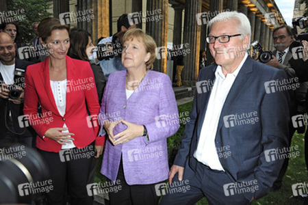 Bettina Schausten, Angela Merkel, Frank-Walter Steinmeier