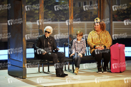 Karl Lagerfeld, Julian, Ilka Bessin / Cindy aus Marzahn, Wettkandidat Julian