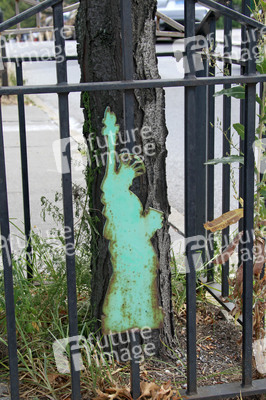 Freiheitsstatue Modell an Zaum