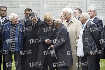 Dani Karavan, Romani Rose, Angela Merkel, Richard von Weizsäcker