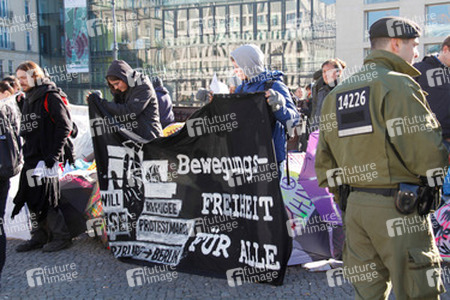 Refugee Camp am Brandenburger Tor