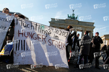 Refugee Camp am Brandenburger Tor