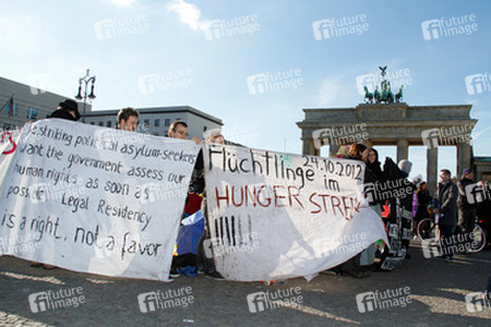 Refugee Camp am Brandenburger Tor