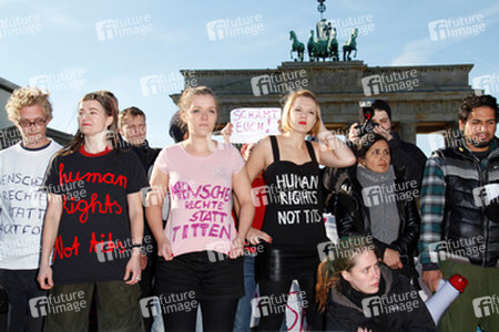 Refugee Camp am Brandenburger Tor
