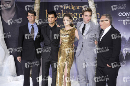 Wyck Godfrey, Taylor Lautner, Kristen Stewart, Robert Pattinson, Bill Condon