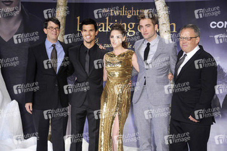 Wyck Godfrey, Taylor Lautner, Kristen Stewart, Robert Pattinson, Bill Condon