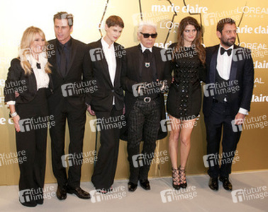 Joana Bonet, Model Mark Vanderloo, Saskia de Brauw, Karl Lagerfeld, Isabeli Fontana