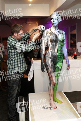 Jörg Düsterwald mit Model Janine