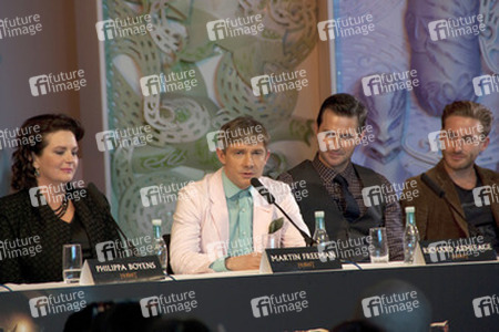 Philippa Boyens, Martin Freeman, Richard Armitage, Dean O'Gorman