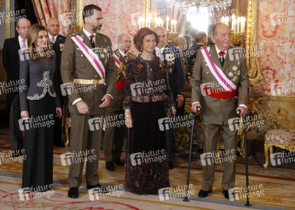 Letizia von Spanien, Felipe von Spanien, Sophia von Spanien, Juan Carlos I. von Spanien