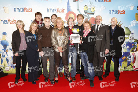 Jörg Hilbert, Tom Gerhardt, Dustin Semmelrogge mit Filmteam