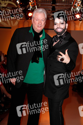 Harald Glööckler mit Lebensgefährte und Geschäftspartner Dieter Schroth