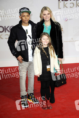 Anne-Sophie Briest mit ihren Kindern Jahmar und Faye