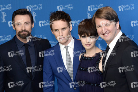 Hugh Jackman, Eddie Redmayne, Anne Hathaway, Tom Hooper