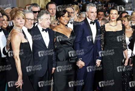 Kate Capshaw, Steven Spielberg, Robert De Niro mit Ehefrau Grace Hightower, Daniel Day-Lewis, Rebecca Miller