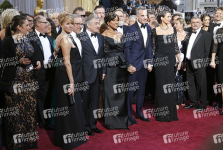 Kate Capshaw, Steven Spielberg, Robert De Niro mit Ehefrau Grace Hightower, Daniel Day-Lewis, Rebecca Miller