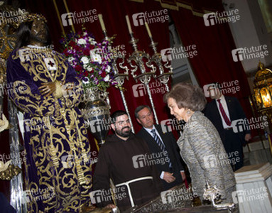 Sophia von Spanien besucht die Kirche Jesus de Medinaceli, Madrid