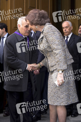 Sophia von Spanien besucht die Kirche Jesus de Medinaceli, Madrid