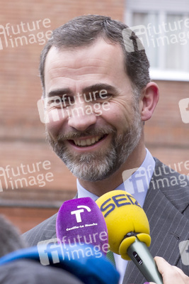 Felipe von Spanien beim Krankenhausbesuch, Madrid