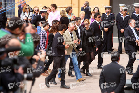Antonio Banderas und Familie bei der Heilige Woche Prozssion, Malaga