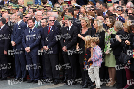 Antonio Banderas und Familie bei der Heilige Woche Prozssion, Malaga
