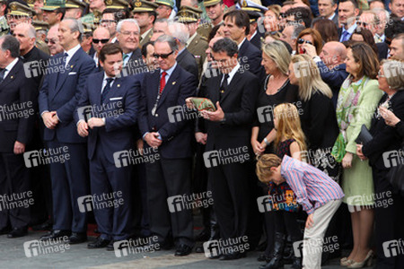 Antonio Banderas und Familie bei der Heilige Woche Prozssion, Malaga