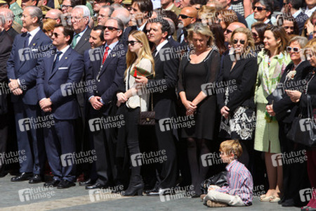 Antonio Banderas und Familie bei der Heilige Woche Prozssion, Malaga