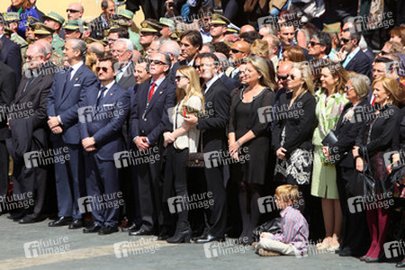 Antonio Banderas und Familie bei der Heilige Woche Prozssion, Malaga