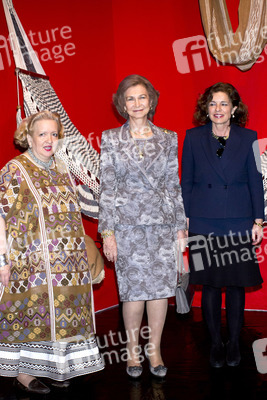 Königin Sophia be der'Great Masters of Folk Art in Latin America' Ausstellung, Madrid