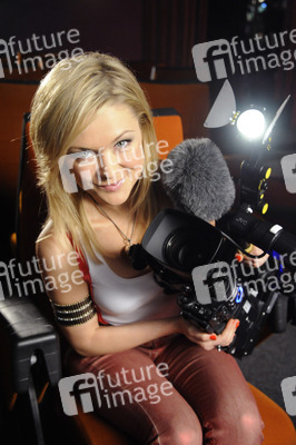Linda Hesse beim Videodreh im Filmpark Babelsberg, Potsdam