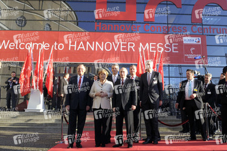 Stephan Weil, Angela Merkel, Wladimir Putin