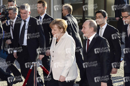 Angela Merkel, Wladimir Putin, Philipp Rösler