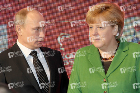 Messerundgang von Kanzlerin Merkel und Präsident Putin, Hannover