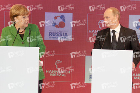 Messerundgang von Kanzlerin Merkel und Präsident Putin, Hannover