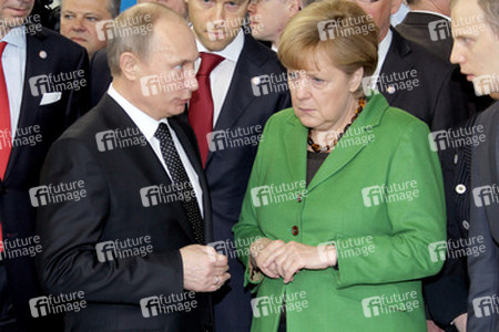 Messerundgang von Kanzlerin Merkel und Präsident Putin, Hannover