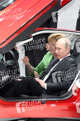 Messerundgang von Kanzlerin Merkel und Präsident Putin, Hannover