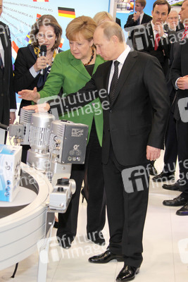 Messerundgang von Kanzlerin Merkel und Präsident Putin, Hannover