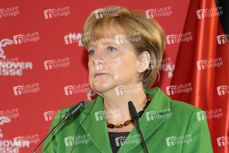 Messerundgang von Kanzlerin Merkel und Präsident Putin, Hannover