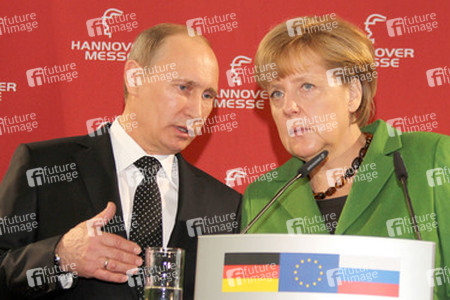 Messerundgang von Kanzlerin Merkel und Präsident Putin, Hannover