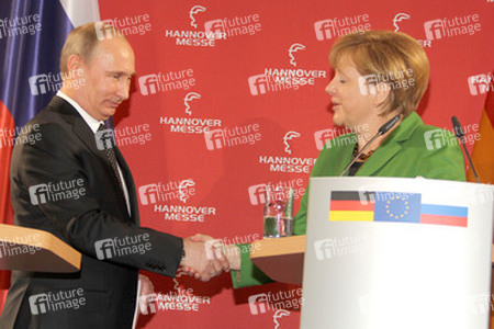 Messerundgang von Kanzlerin Merkel und Präsident Putin, Hannover