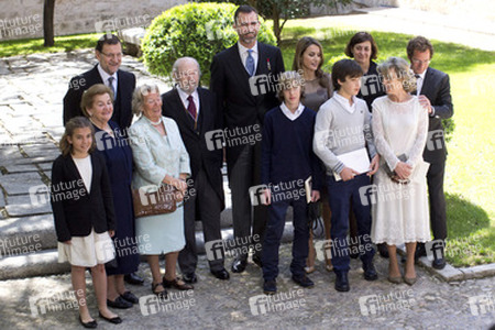 Mariano Rajoy, Jose Miguel Caballero Bonald mit Familienmitgliedern, Felipe von Spanien und Letizia von Spanien